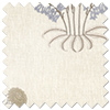 William Morris Lily Flower Embroidery, Woad - Roman Blind